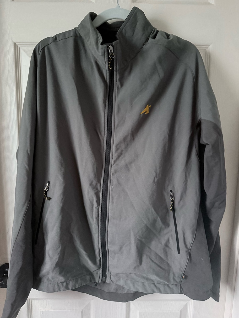 Eastern Mountain Sports Gray Softshell Jacket with Gold Logo